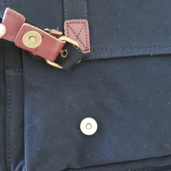 Canvas genuine leather laptop bag with sleeves NEW - Picture 3 of 8